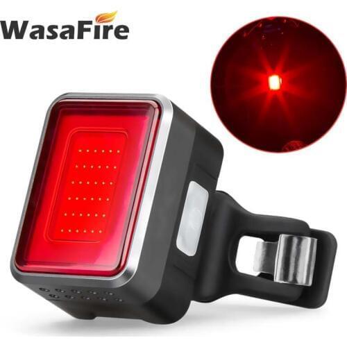 WasaFire Smart Bicycle Rear Light Intelligent Automatic Brake Induction Taillight USB Rechargeable Bike Tail Light Warning Lamp