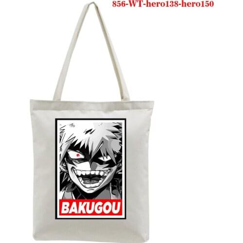 Women Bag Fashion Canvas Boku No Hero Academia Print Anime Bag Casual Big Capacity Harajuku Women New Funny Vintage Shoulder Bag