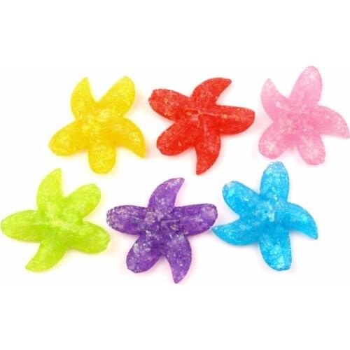 10Pcs Resin Frosted Starfish Decoration Crafts Kawaii Cute Flatback Cabochon Embellishments For Scrapbooking DIY Accessories