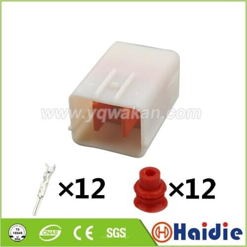 2sets 12pin auto electric housing plug automotive cable waterproof connector 6195-0152