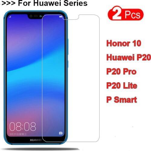 2PCS Huawei P Smart Glass Film Premium Tempered Glass For Huawei Honor 10 P20 Lite Screen Protector Toughened Protective Film