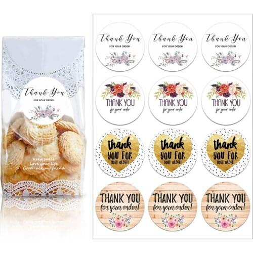 3.5cm/4.5cm Thank You for Your Order Stickers Thank You for Supporting Small Business Label Gift Decor Party Wedding Decoration