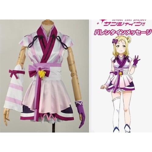 Anime Clothing Love Live Sunshine Aqours Mari Ohara Mijuku Dreamer Kimono Cosplay Costume A