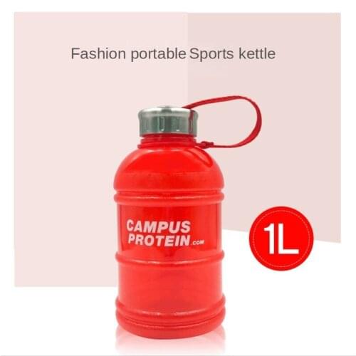 New Large Capcity Water Bottle 1L Shaker Bottle with Handle Outdoor Fitness Running Gym Training Plastic Sports Bottles Cycling