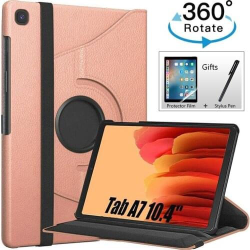 360° Case Compatible with For Samsung Galaxy Tab A7 10.4 (2020) SM-T500 SM-T505 SM-T507 T500 T505 T507 PU Leather Tablet Cover