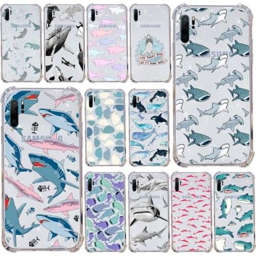Shark Phone Case Transparent Clear For Samsung Galaxy A71 A21s S8 S9 S10 plus note 20 ultra