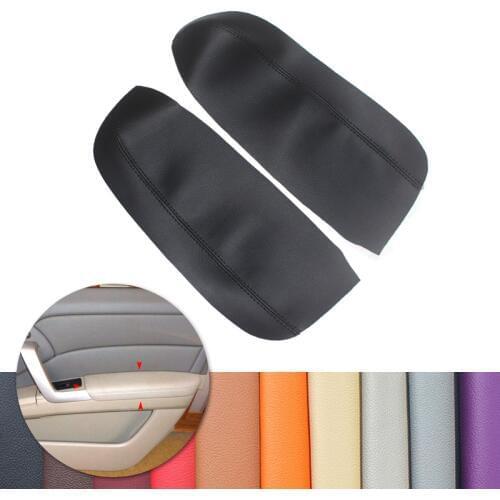 For Acura RDX 2007 2008 2009 2010 2011 2012 2pcs Car Soft Leather Front Door Armrest Panel Cover Interior Sticker Decor