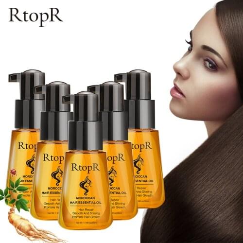 Hair Growth Essence Hair Care Treatment For Men And Women Moroccan Hair Loss Essential Oil Repair Hair Root 5PCS