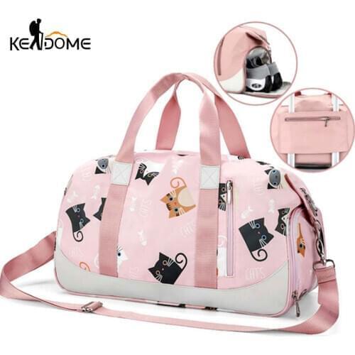 Travel Sports Gym Shoulder Bag Large Waterproof Nylon Handbags Black Women Men Outdoor Sport Bags With Shoe Storage X229D