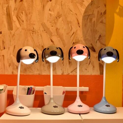 Dog On The Side Touch The Double Tone Lamp Students night Light Household Cute Dog Lamp Eyes Protection Hot Selling