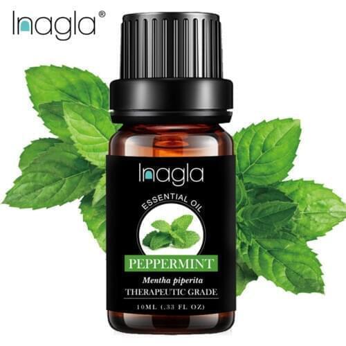 Inagla Peppermint Essential Oil Pure Natural 10ML Pure Essential Oils Aromatherapy Diffusers Oil Relieve Stress mint Air Fresh