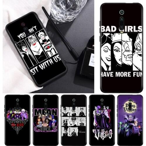 Disney villains combo For Xiaomi Redmi 9T 9I 9AT 9A 9C 9 8A 8 7A 7 6A 6 5A 5 4X PRO Prime Plus Black Soft Phone Case