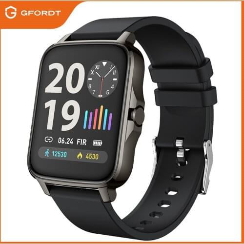 Gfordt Smart Watch Men, 1.69 inch Full Touch Smartwatch, Fitness Tracker With Heart Rate/blood pressure Monitor, For Android IOS