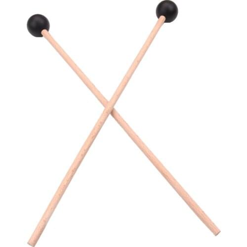 Pack of 2 Maple Marimba Mallets Rubber Hammer 365mm for Adults Beginners Kids