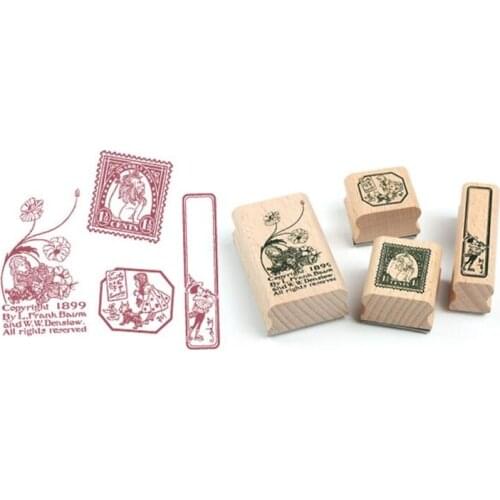 Vintage Decoration Stamp Set DIY wooden rubber stamps for scrapbooking standard 97BC