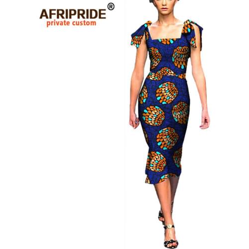 New Bazin Riche African Dresses for Women Dashiki Print Dresses Vestidos Women African Clothing Midi Dresses Party A722598