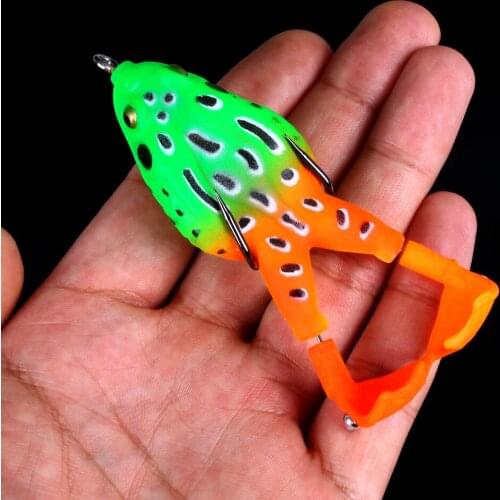 Floating Double Propeller Frog Soft Baits 9cm 12g Shad Soft Lure Jigging Fishing Lure Catfish Silicone Artificial Wobblers