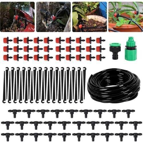 25M DIY Drip Irrigation System Automatic Watering Hose Micro Drip Watering Kits with Adjustable Drippers for Garden Landscape