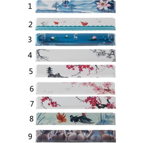 LX9B Replace SpaceBar Keycap PBT Five Sides Dye-Subbed Spacebar 6.25U Cherry Profile Space Bar Keycap for DIY Mechanical