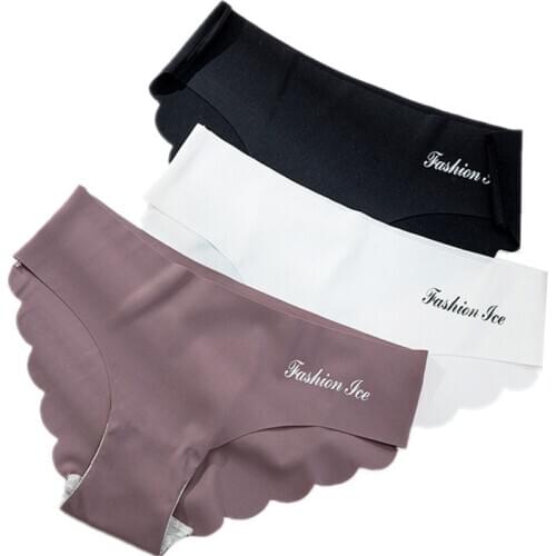 Panties For Women Seamless Panty Set Solid Invisible Underwear Sexy Low Waist Briefs Womens Underpants Lingerie Dropship 3 Pcs