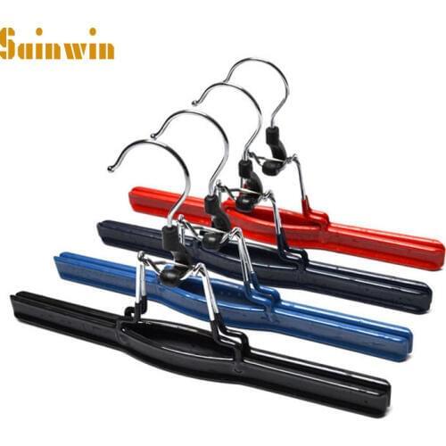 Sainwin 6pcs/lot Metal hanger clothes rack leaching and thickening skirt rack anti-slip skirt no trace household pants clip