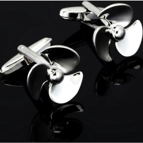 High quality fashion brand mens shirts Suit Cufflinks propeller design cufflinks, 3 double packaged for sale