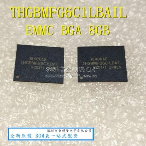 1PCS 2PCS 5PCS 10PCS THGBMFG6C1LBAIL BGA THGBMFG6C1 8G storage New and original