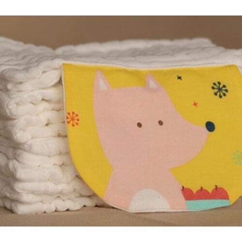 1 PC Cotton Baby Wicking Towel Absorb Sweat Back Towels Perspiration Wipes Reusable Cartoon Print Baby stuff Towel Bebe Toallas