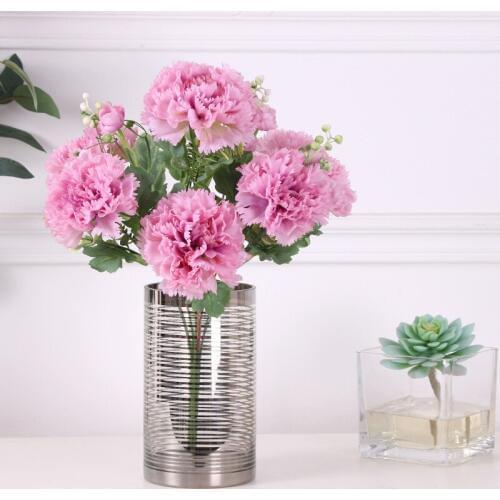 10 Heads Of Carnations Bunch Artificial Flowers For Mothers Day Gifts Home Decoration Wedding Bride Bouquets Fake flowers