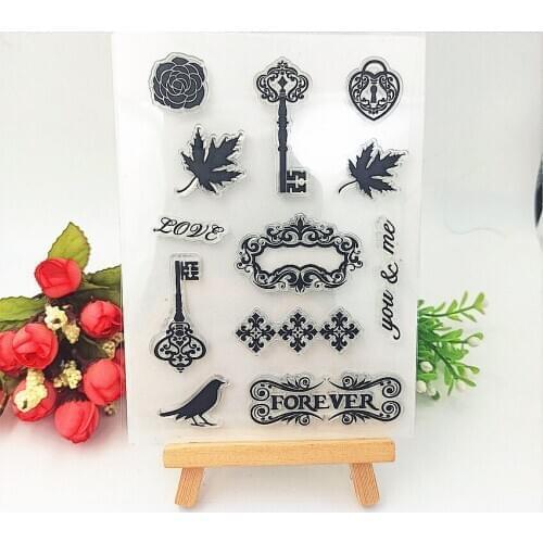 11*16cm magic key Transparent Clear Stamps / Silicone Seals Roller Stamp for DIY scrapbooking photo album/Card Making