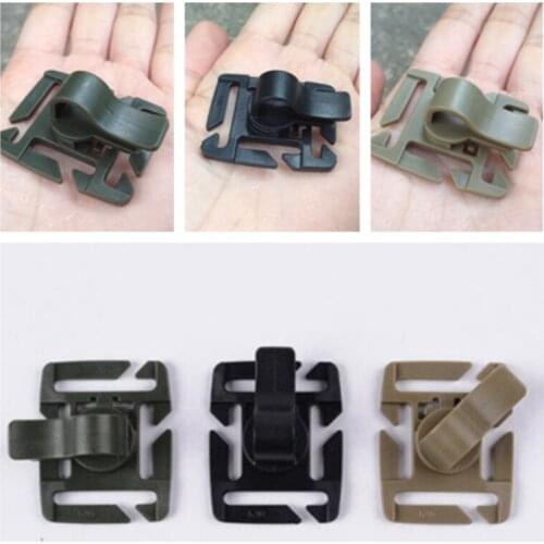 2pcs Tactical Bushcraft Rotatable Molle Drinking Straw Tube Trap Hose Webbing Clip for Water Pack Bag backpack Climb accessory