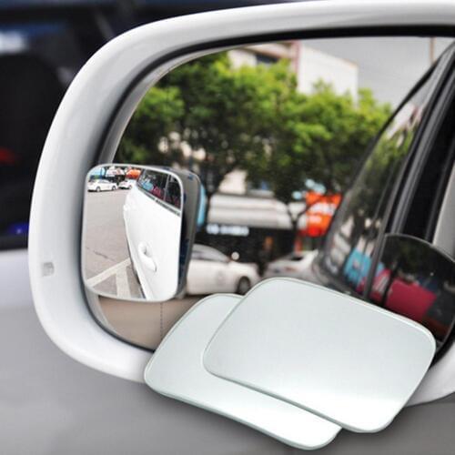 2Pcs Car Safety Parking Rear View Rain Shade Wide Angle Convex Blind Spot Mirror 2019