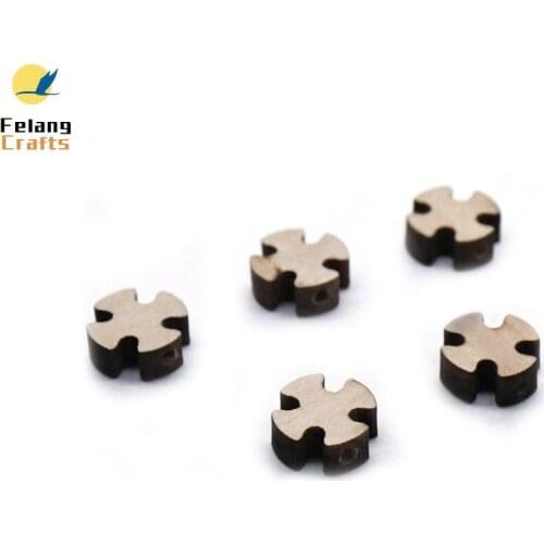 50pcs Wooden Cross bead Small Wood Color Cross Charms Unfinised Wooden Cross Link Finding Mini Wooden Cross Pendant