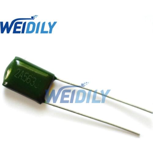100PCS/LOT 2A563J 100V 56NF 0.056UF 2A563 Polyester Film Capacitor Capacitance