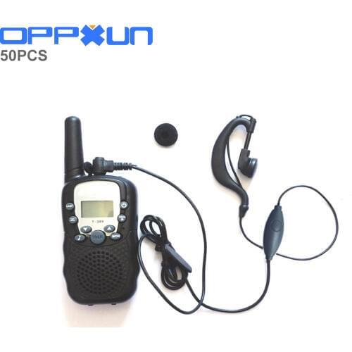 50PCS Earphone for Bell Walkie Talkie 2.5mm F Type PTT Headset with Microphone for Handheld Two Way Radio T-388 T-228 T-328 628