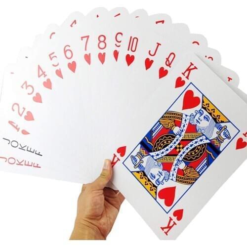 Oversized Playing Cards Pokers 2 times/4 times/9 times Playing Card Poker for Board Game Gambling Magic Tricks Tools