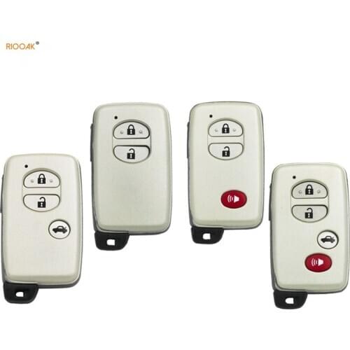 RIOOAK 2/3/4 Button Car Smart Key Remote Key Case For Toyota Prius Land Cruiser Avalon Prado 2010-2015 Keyless Entry Key Cover