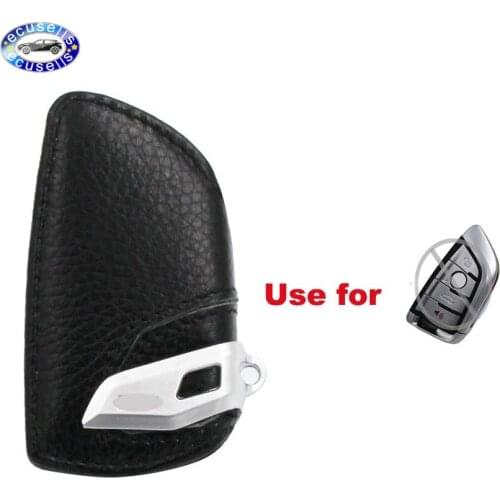 Black Color Remote Key Bag Genuine Leather Key Case for BMW X5 2014 NEW and F15