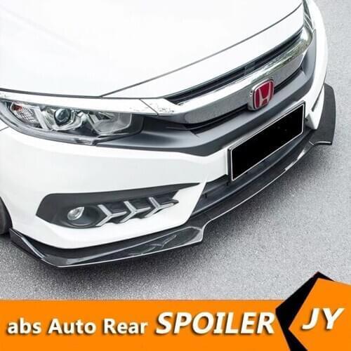 For Honda Civic Body kit spoiler 2015-2018 For Civic ACK ABS Rear lip rear spoiler front Bumper Diffuser Bumpers Protector