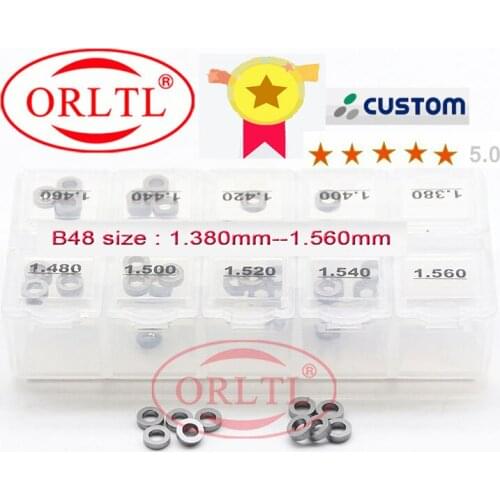 ORLTLCOMMON RAIL INJECTOR ADJUST SHIMS B48 (1.38-1.56) DIESEL FUEL GASKET KIT WASHE diameter2.8x5.1mm FOR BOSCH 50PC/BOX