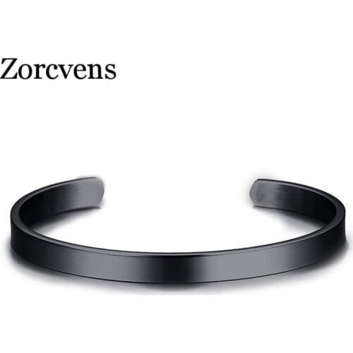 Modyle High Polished Mirror Stainless Steel Cuff Bangles Bracelets for Men Woman Gifts