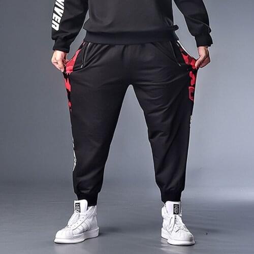 Plus Size Pants For Men 2021 New Spring And Autumn Casual Loose Male Ankle-Length Trousers Black Jogger Pants 5XL 6XL 7XL n38
