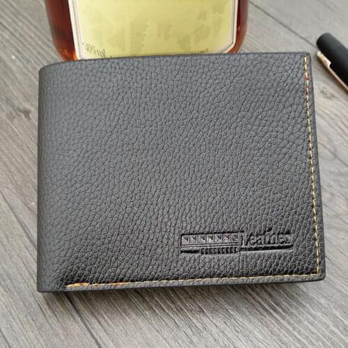 Mens Wallet Business Ultra-Thin Purse Casual Short Credit ID Card Holder Simple Coin Pack Passcard Clutch Solid Color Money Bag