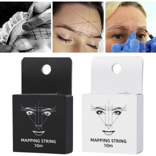 10m Tattoo Thread Eyebrow Marker Thread Tattoo Brows Tattoo Mapping Thread String Pre-inked Makeup Eyebrow Brow Pre-inked P W1V5
