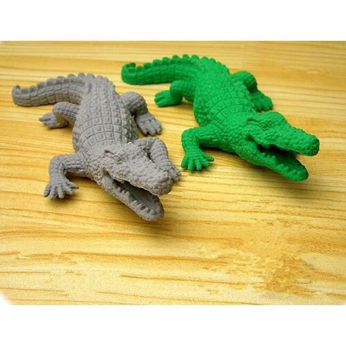 2016 New Animal Eraser Crocodile Eraser Alligator Eraser Set Magic Eraser Sets for friends MOQ 6 pieces per lot