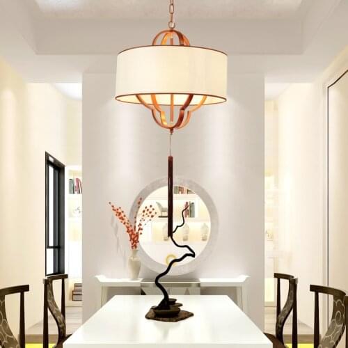 New Chinese style pendant light modern living room originality simple restaurant simple fabric bedroom style Chines lamp ya7289