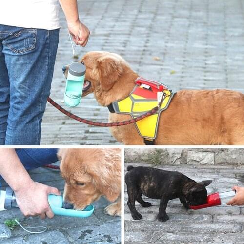 Outdoor Pet Water Dispenser Feeder For Small Large Dogs Travel Puppy Cat Pet Dog Water Bottle Portable 300ML Drinking Bowls
