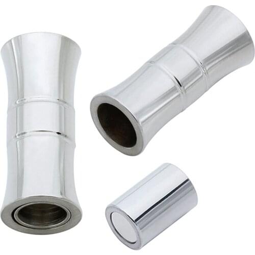 2Pcs/lot Silver Tone Strong Magnetic Clasps Diy Connectors Jewelry Findings Fit 5mm Round Leather Cord Bracelet Making