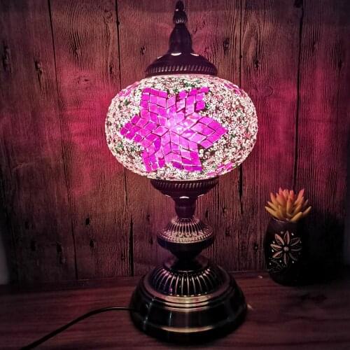 Handmade Mosaic Table Lamp Living Room Bedroom Restaurant Coffee House Hotel Homestay Glass Decorative Table Lamp