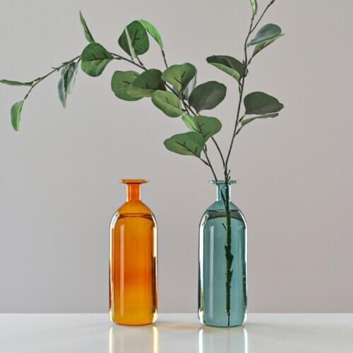 Nordic Glass Flower Vase Decorative Rustic Floral Vases For Home Decor Centerpieces Events Single Flower Bud Vase